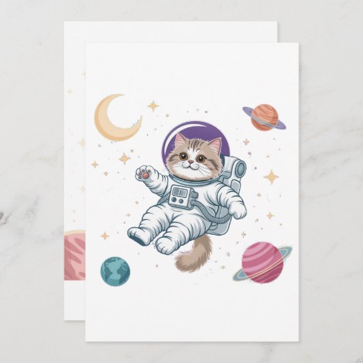 Invitation Minimalist Pastel Sunset Over Hills and Pines (Devant / Derrière)