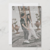 Invitation Minimalist Photo Classic QR Code Save The Date  (Devant)