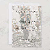 Invitation Minimalist Photo Classic QR Code Save The Date  (Devant)