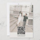 Invitation Minimalist Photo Classic QR Code Save The Date  (Dos)