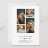 Invitation Minimalist Photo Collage 40th Birthday (Devant)