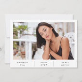 Invitation Minimalist Photo Graduation Announcement & Invite (Devant)