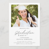 Invitation Minimalist Photo Graduation Party  (Dos)