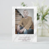 Invitation Minimalist Photo Remembrance Service Loved Ones (Debout devant)