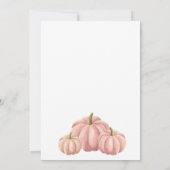Invitation Minimalist Pink Pumpkin Fall Baby Shower (Dos)