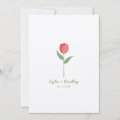 Invitation Minimalist Pink Tulip (Devant)