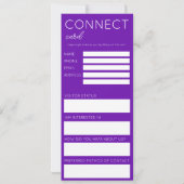 Invitation Minimalist Purple Church Connection Card (Dos)