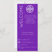 Invitation Minimalist Purple Church Connection Card (Devant)