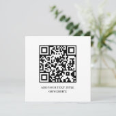 Invitation Minimalist QR | Modern Custom Text Design (Debout devant)