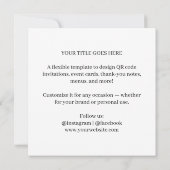 Invitation Minimalist QR | Modern Custom Text Design (Dos)