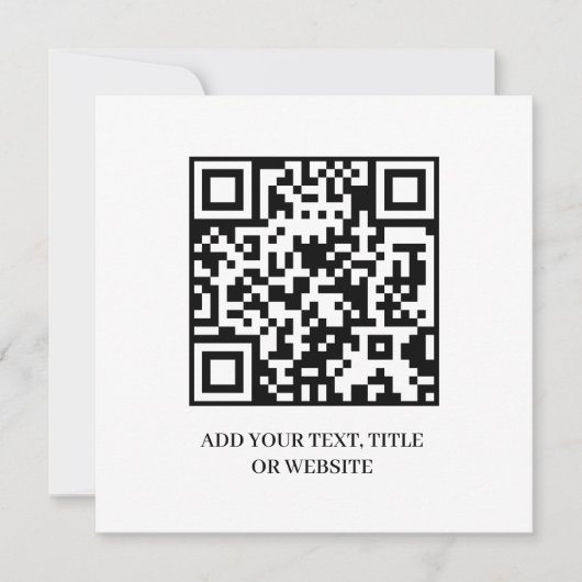 Invitation Minimalist QR | Modern Custom Text Design (Devant)