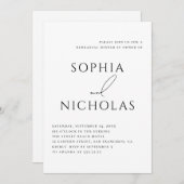 Invitation Minimalist Rehearsal Dinner | Elegant Typography (Devant / Derrière)