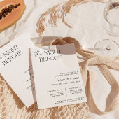 Invitation Minimalist Rehearsal Dinner Invite | Night Before