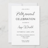 Invitation Minimalist Retirement Party Corporate Retirement (Devant)