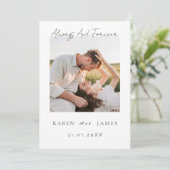 Invitation  Minimalist Romantic Evening Photo Wedding  (Debout devant)