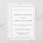 Invitation  Minimalist Romantic Evening Photo Wedding  (Dos)