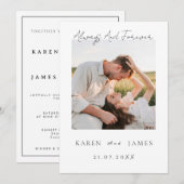 Invitation  Minimalist Romantic Evening Photo Wedding  (Devant / Derrière)