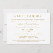 Invitation Minimalist Romantic Wedding Photo Anniversary Gold (Dos)