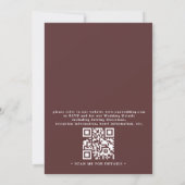 Invitation Minimalist Rustic Gilded Maple QR Code Wedding (Dos)