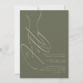 Invitation Minimalist Script Typography 50th Birthday Party (Devant)