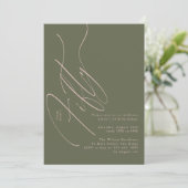 Invitation Minimalist Script Typography 50th Birthday Party (Debout devant)