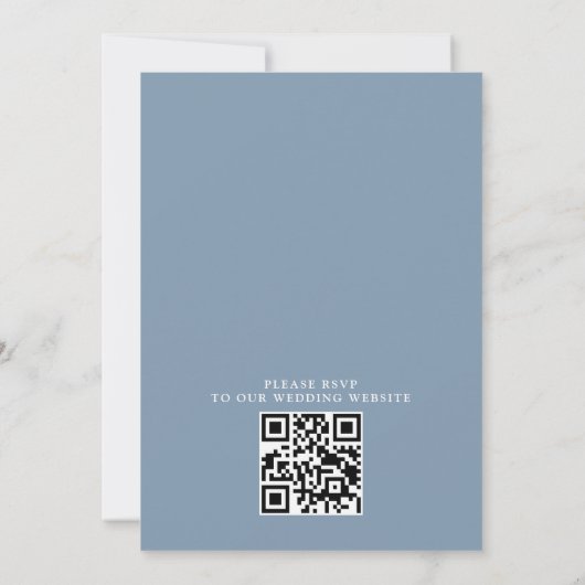 Invitation Minimalist Sea Shells Beach Budget QR Code Wedding (Dos)