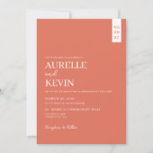 Invitation Minimalist Simple Elegant QR Code Wedding (Devant)