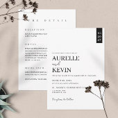 Invitation Minimalist Simple Elegant White QR Code Wedding 