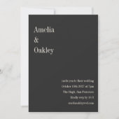 Invitation Minimalist Soft Black Elegant Modern Wedding (Devant)