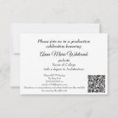 Invitation Minimalist Text College Graduation Party  (Dos)