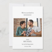 Invitation Minimalist Ultrasound Pregnancy Announcement Card (Devant)