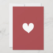 Invitation Minimalist Valentine's Day Custom Photo Card (Dos)