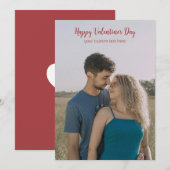 Invitation Minimalist Valentine's Day Custom Photo Card (Devant / Derrière)