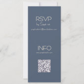 Invitation Minimalist Vertical Floral Slate 70th Birthday  (Dos)