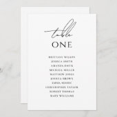 Invitation Minimalist Wedding Seating Chart | Elegant Simple  (Devant / Derrière)