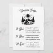 Invitation Minimalist Weekend Camping Bachelorette Party (Dos)
