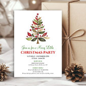 Invitation Minimalist whimsical Christmas tree holiday invite