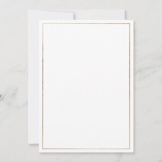 Invitation Minimalist white and gold typography RSVP (Dos)