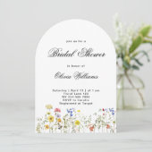 Invitation Minimalist Wildflower Bridal Shower (Debout devant)