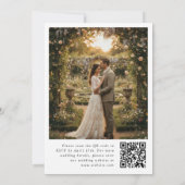 Invitation Minimalist Wildflower QR Code Photo Wedding Invit (Dos)