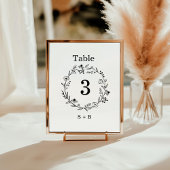 Invitation minimalist Wildflower Wreath Folk Rustic Wedding 