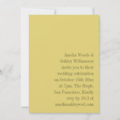 Invitation Minimalist Yellow Elegant Stylish Modern Wedding (Devant)