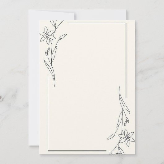 Invitation Minimaliste (Devant)