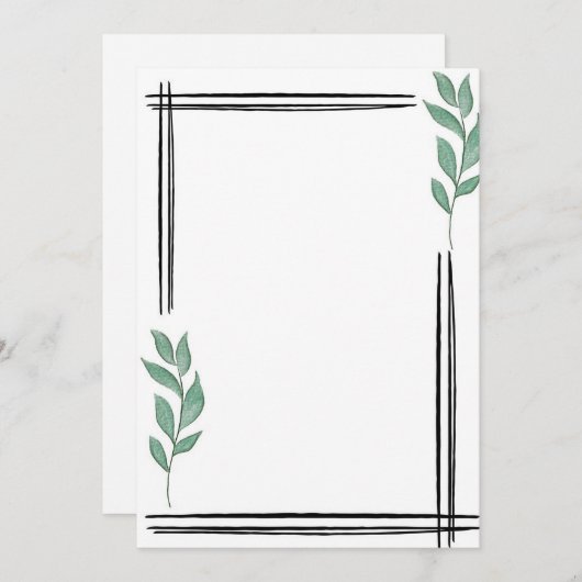 Invitation Minimaliste (Devant / Derrière)