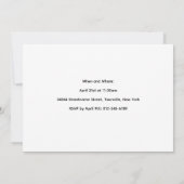 Invitation Minimaliste 40 Photo 40e anniversaire (Dos)