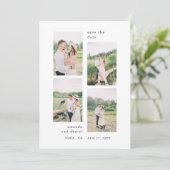 Invitation Minimaliste 5 mariage photo personnalisé Enregistr (Debout devant)