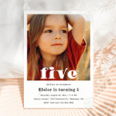 Invitation minimaliste 5e anniversaire | 5e annive