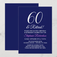 Minimaliste 60 ans et Retraite Violet Foncé de la 