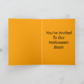 Invitation minimaliste à Halloween Chat Noir (Intérieur)