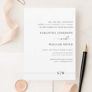 Invitation minimaliste à la conception   Élégant e